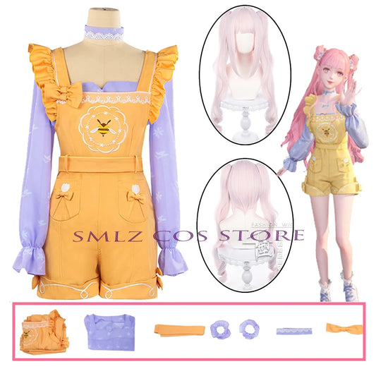 Infinity Nikki Yellow Rompers Uniform Cosplay