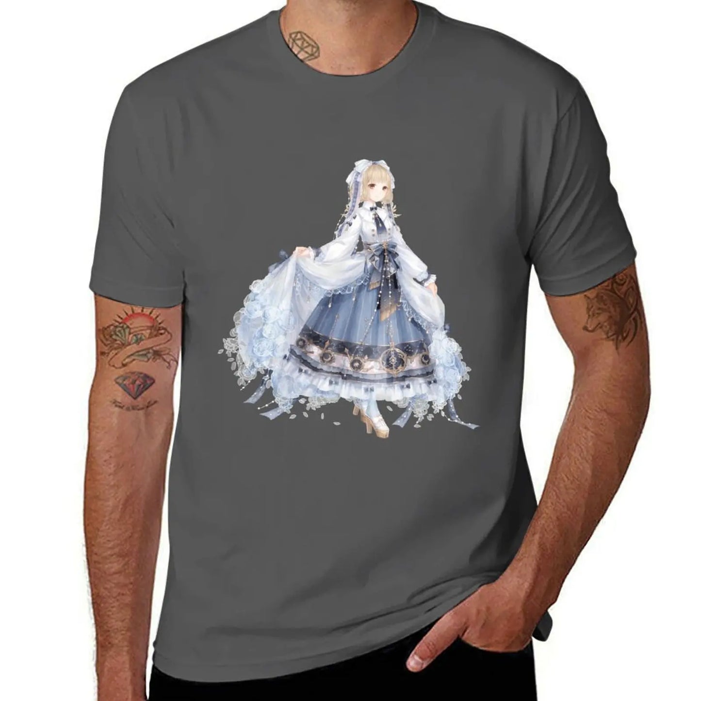 Love Nikki-Dress UP Queen Starlight Serenade Dark Gray T-Shirt