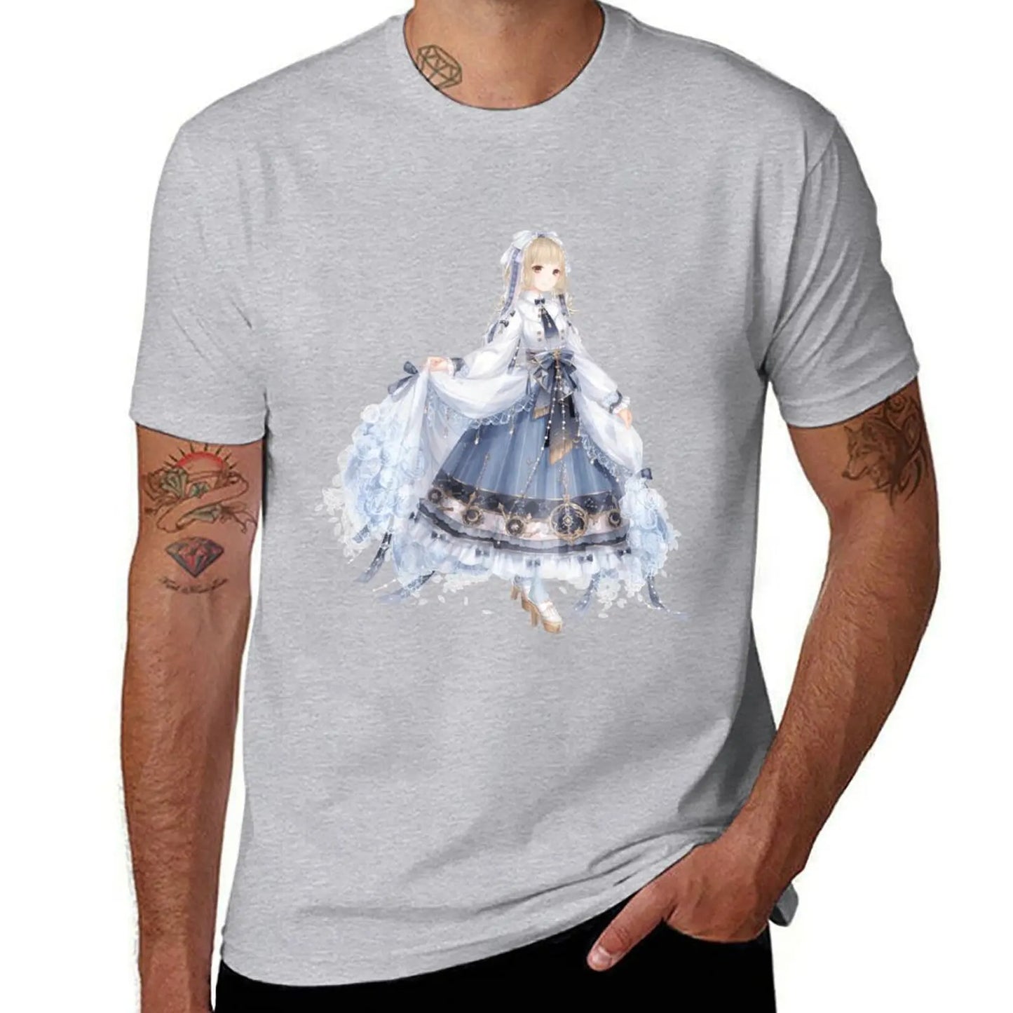 Love Nikki-Dress UP Queen Starlight Serenade Gray T-Shirt